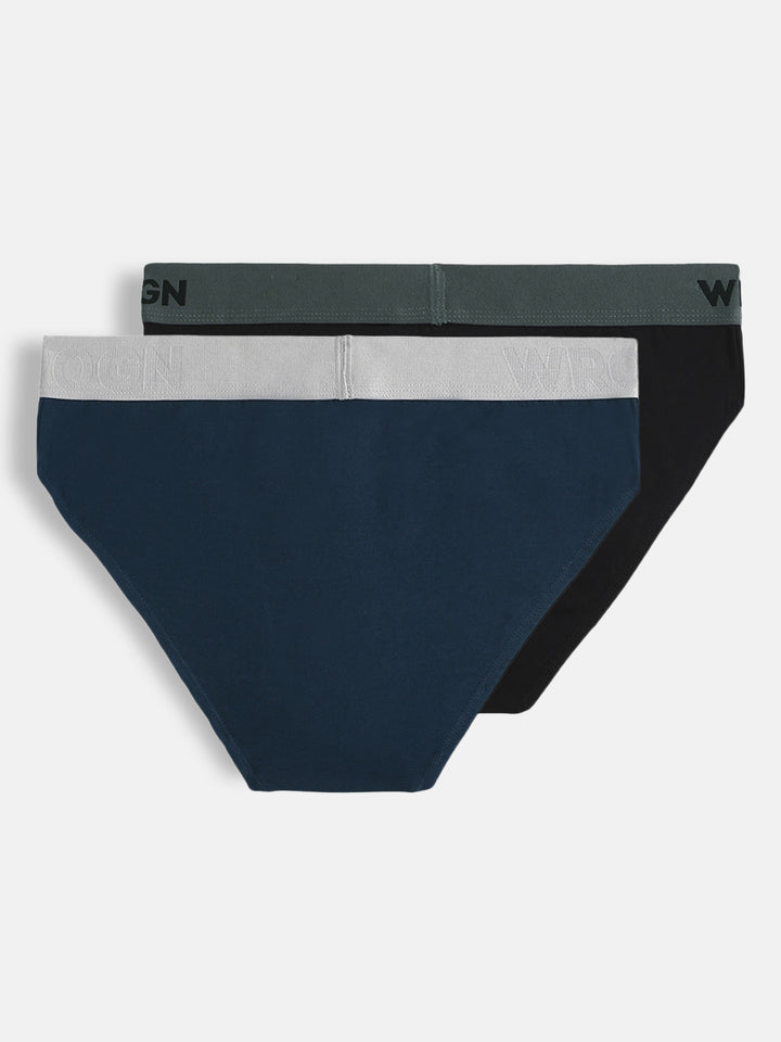 Cotton Spandex Solid 2-Pack Briefs