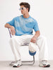 Oversized Placement Printed T-Shirt | Blue