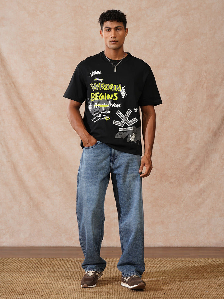 Faded Loose Fit Jeans | Blue