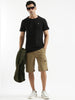 Solid Edge Drawstring Shorts