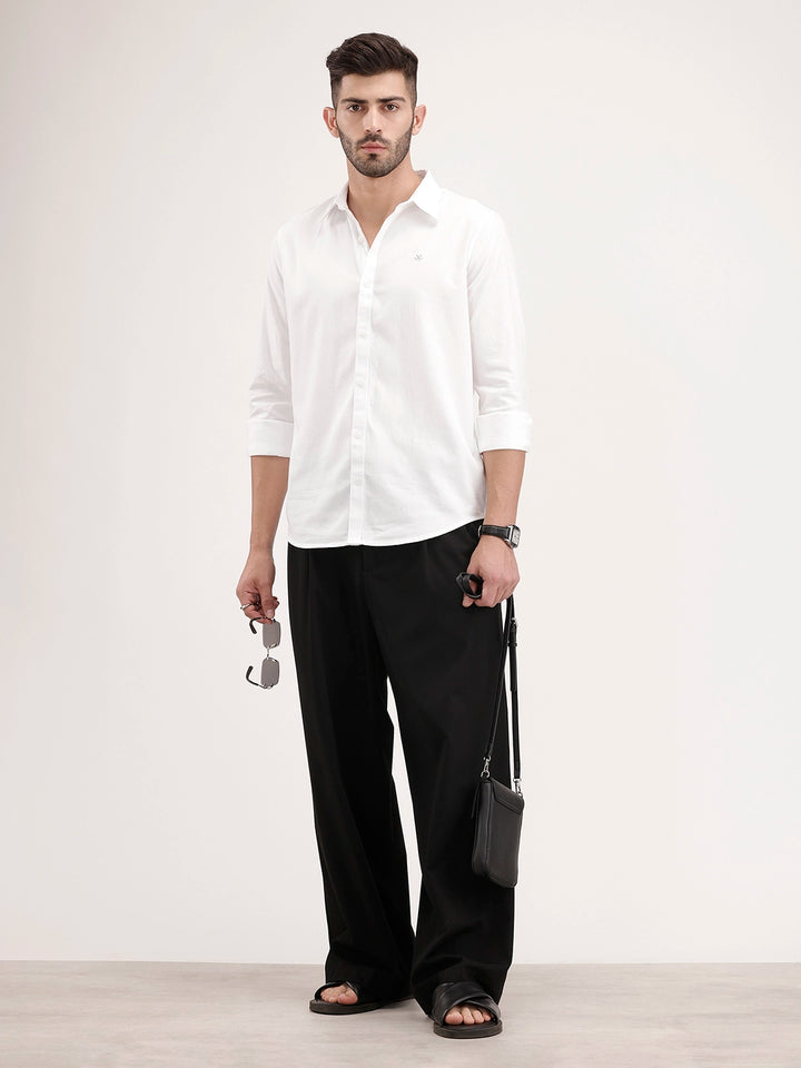 Slim Fit Full Sleeve Shirt | White