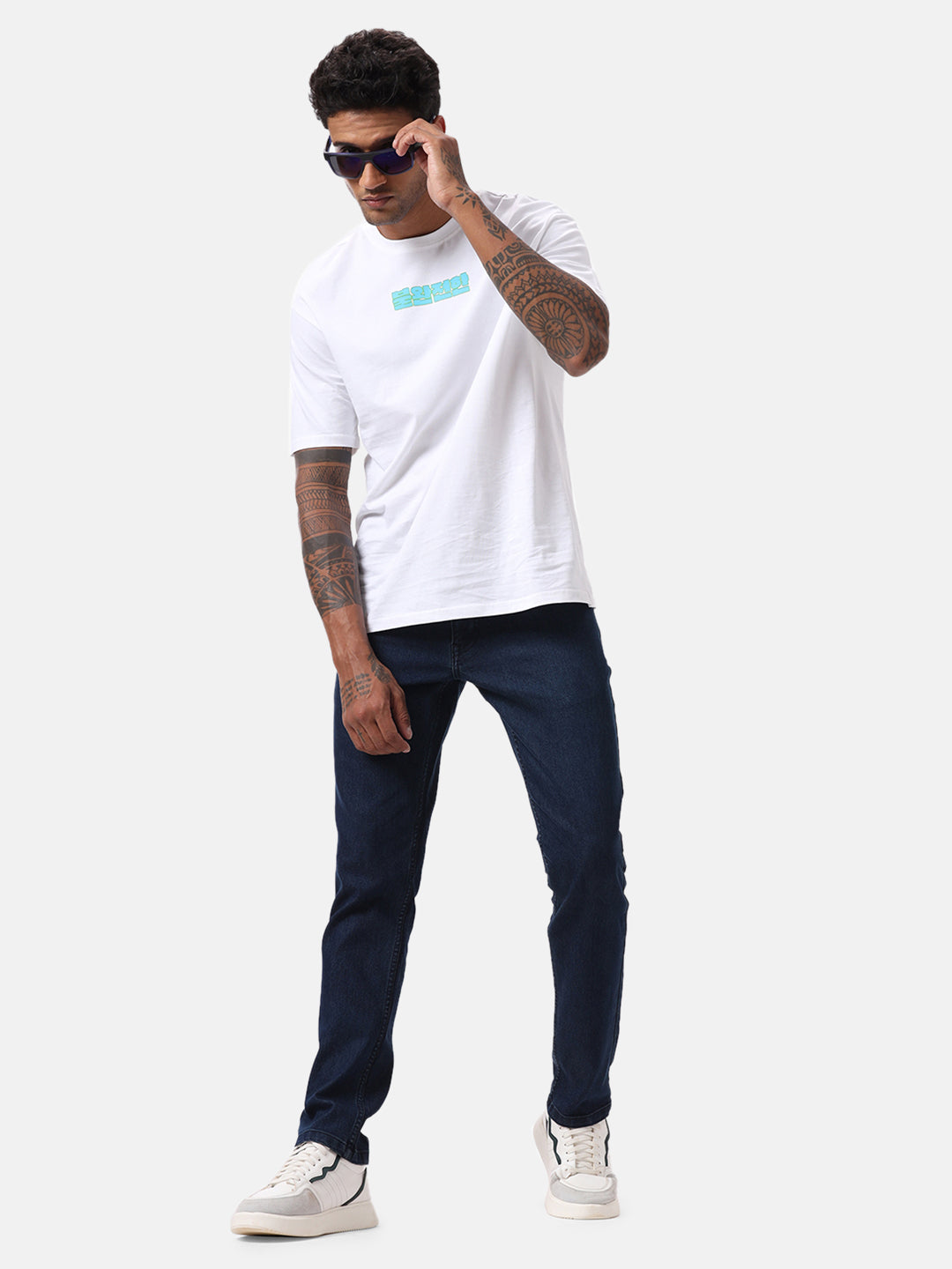 Basic Blue Five Pocket Jeans