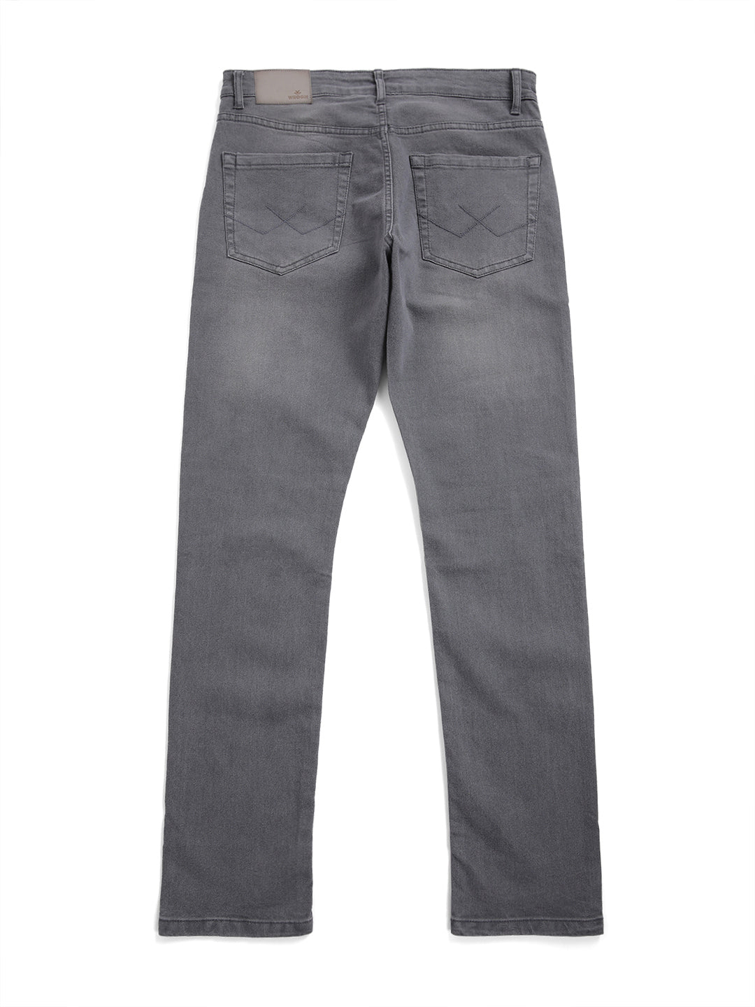 Casual Solid Grey Slim Fit Jeans