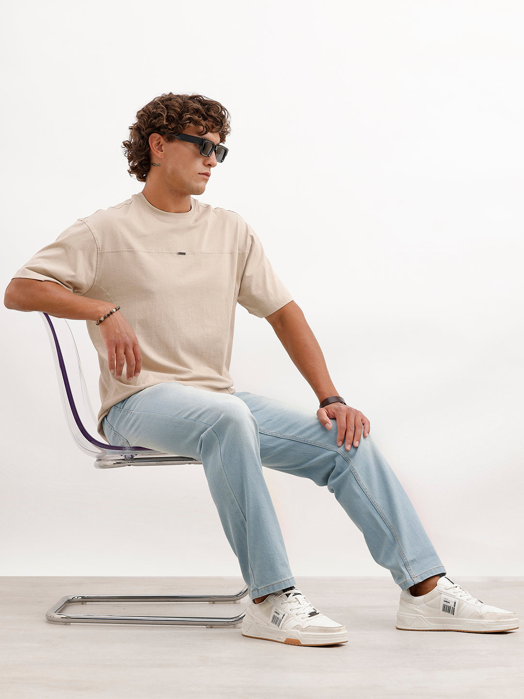 Anti Fit Faded Denim Jeans | Light Blue