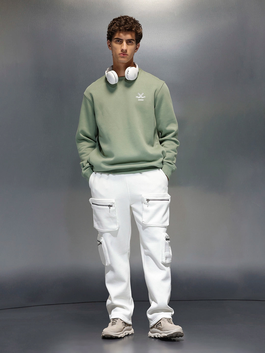 Men's Straight Fit 3D Pocket Cargo  |  Off White
