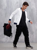 Men's Casual Zip-Up Jacket With Contrast Trim | White