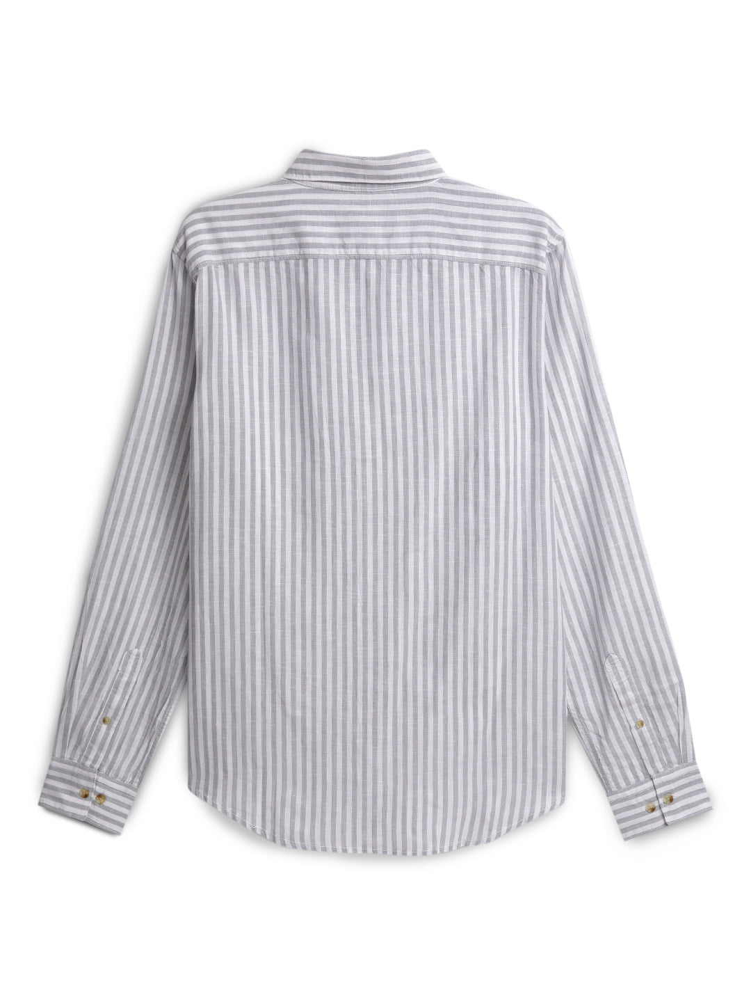 Classic White-Grey Striped Shirt