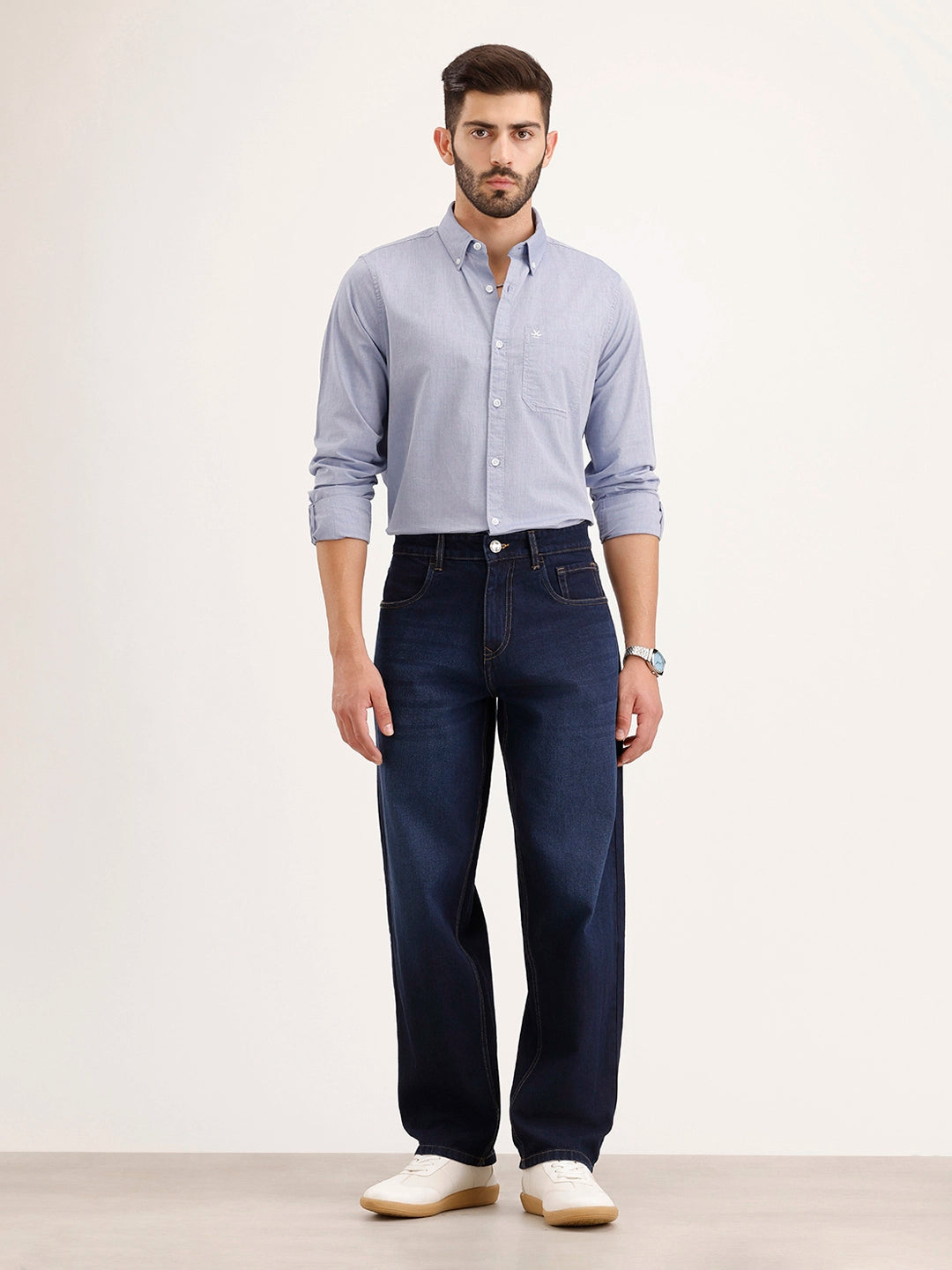 Loose Fit Denim Jeans | Dark Blue