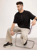 Oversized Fit Placement Printed T-Shirt | Black