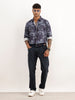 Slim Fit AOP Full Sleeve Shirt | Blue