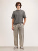 Loose Fit Pleated Denim Jeans | Grey
