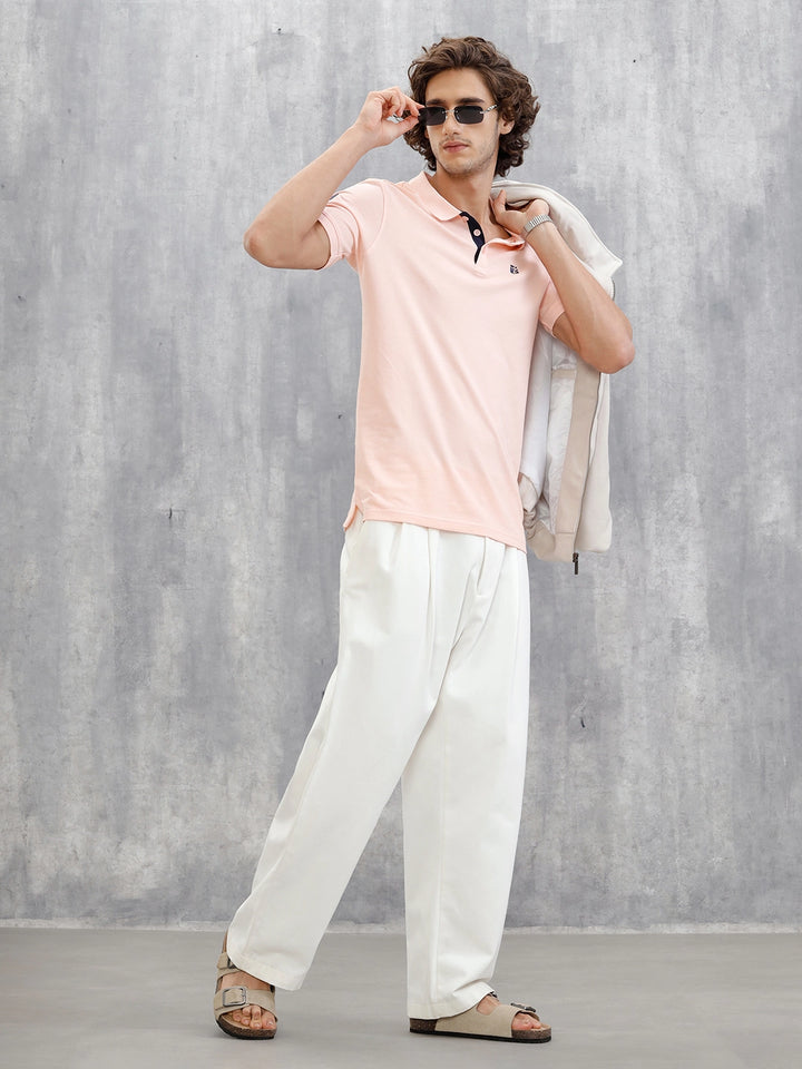 Sporty Polo T-Shirt | Pink