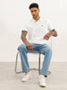 Regular Fit Contrast Sleeve Polo T-Shirt | Off White