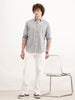 Slim Fit Checkered Shirt  | Grey