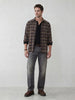 Classic Regular Fit Checkered Shirt | Brown