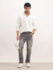 Washed Straight Fit Denim Jeans | Light Grey