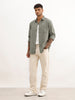 Checkered Slim Fit Full Sleeve Shirt | Olive | WSH02FSSL7018W