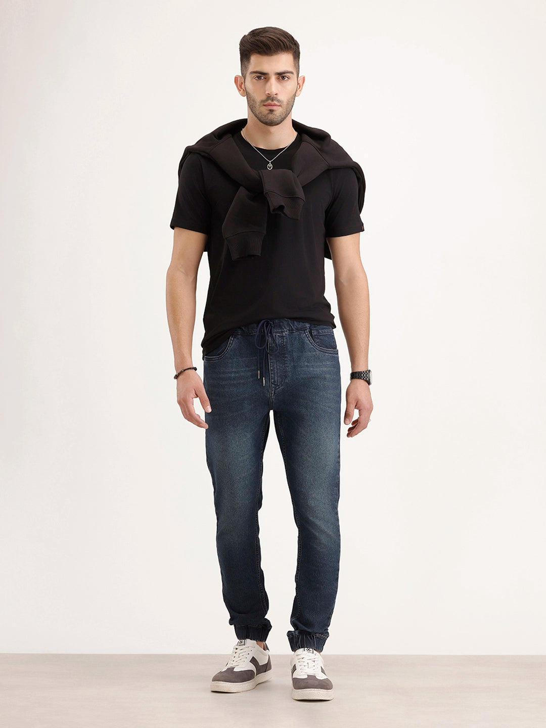 Jogger Fit Denim Jeans | Blue