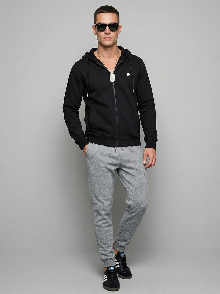 Regular Fit Hooded Sweatshirt | Black