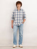 Slim Fit Checkered Shirt  | Blue