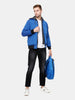 Blue Slim Fit Nylon Hooded Jacket