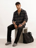 Checkered Slim Fit Full Sleeve Shirt | Black