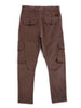 Dark Brown Peached Cargo Trousers