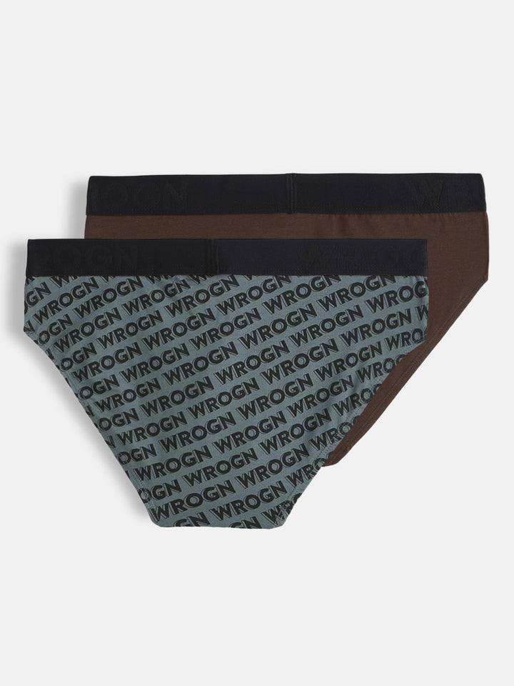 Pure Comfort Solid & Print Pack of 2 Briefs