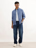 Solid Comfort Fit Double Pocket Shirt | Blue