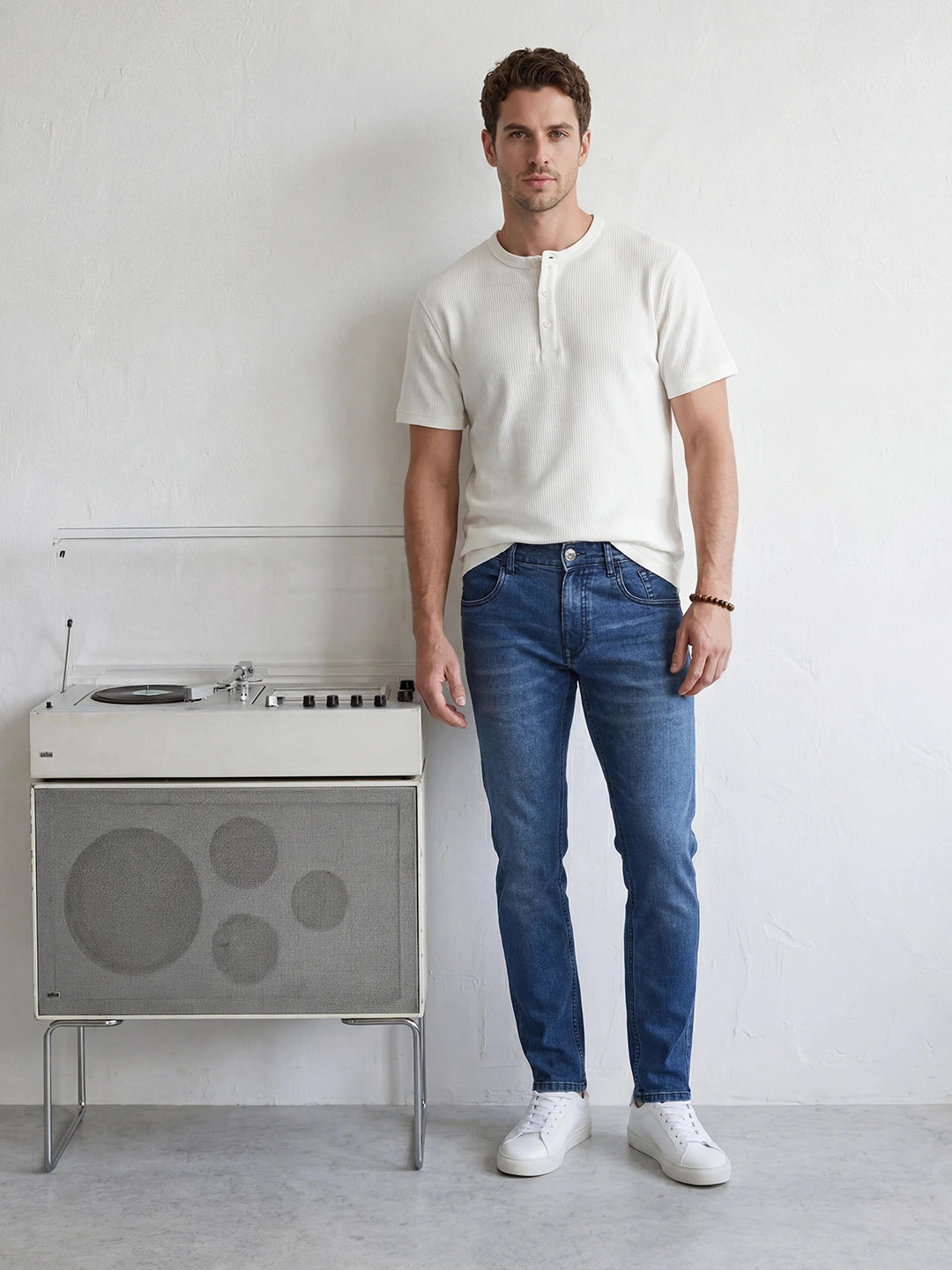 Straight Fit Denim Jeans | Blue