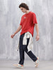 Men's Casual Emboridered Oversized Fit T-Shirt | Red