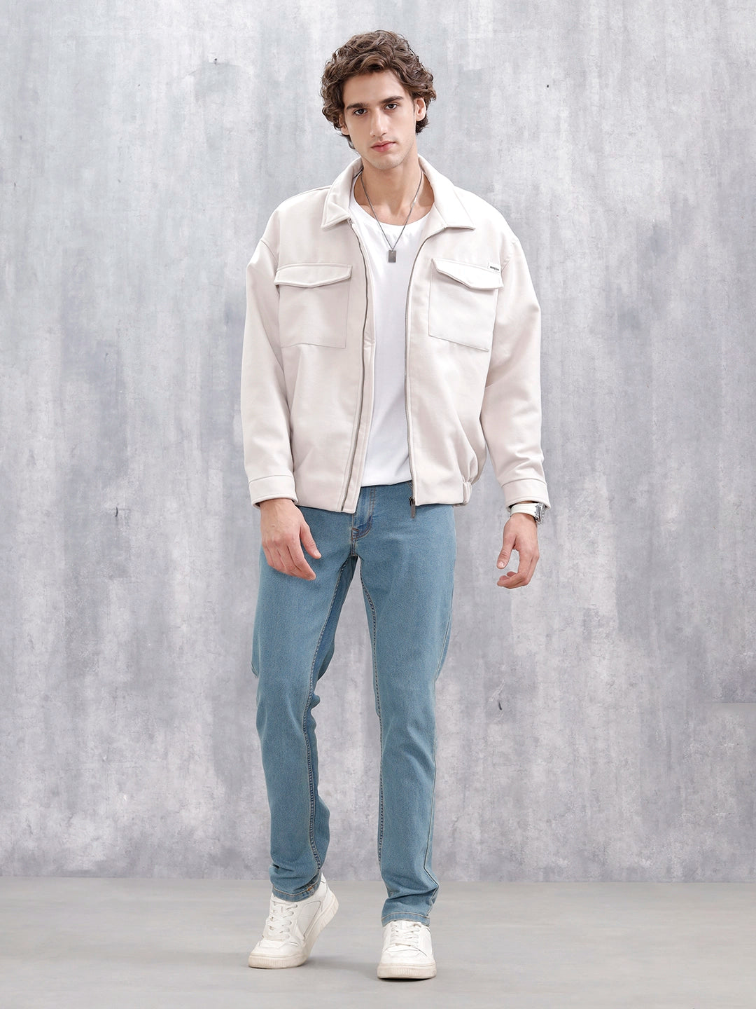 Men's Casual Slim Fit Jeans | Med Stone
