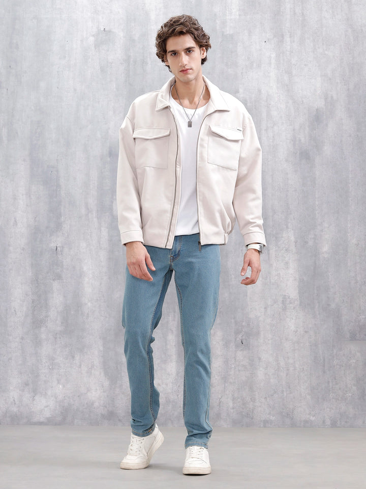 Men's Casual Slim Fit Jeans | Med Stone