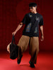 Samurai multi-print oversized T-shirt | Black