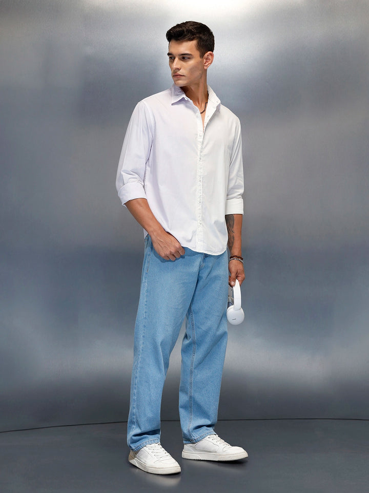 Men's Casual Comfort Fit Shirt | White