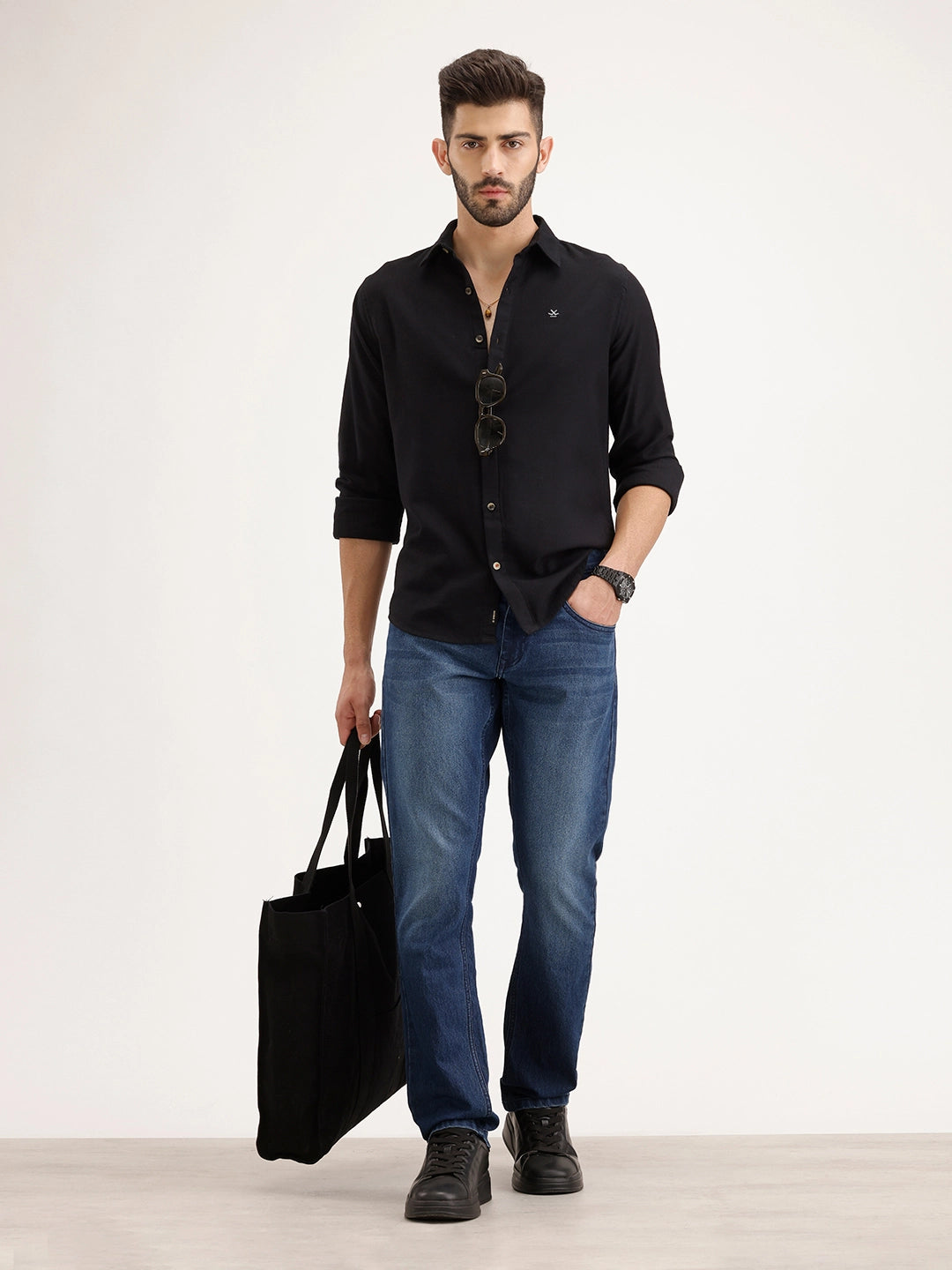 Straight Fit Denim Jeans | Blue