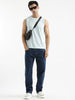 Solid Blue Sleeveless T-Shirt