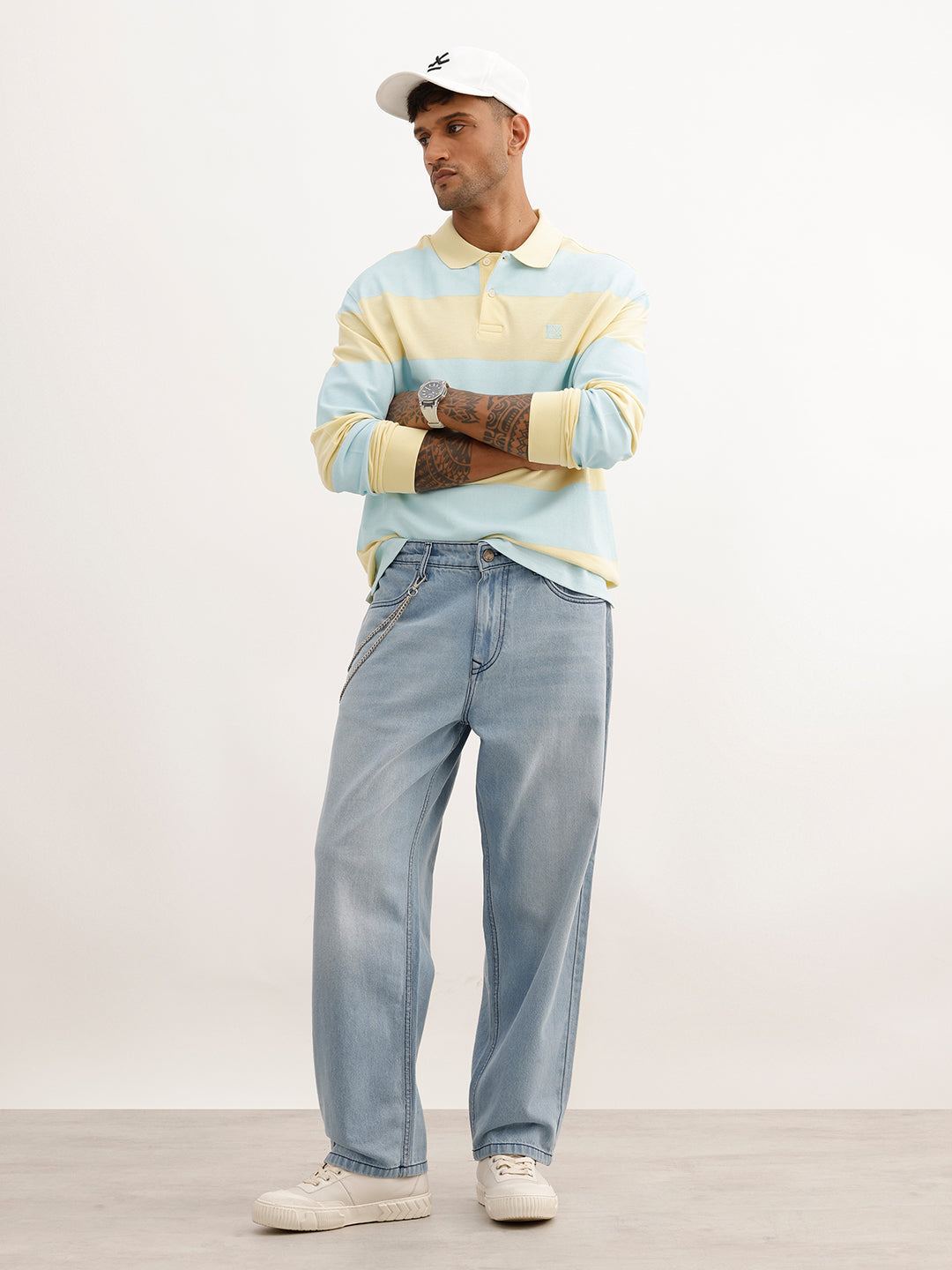 Faded Loose Fit Denim Jeans | Light Blue