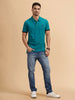 Contrast Sleeve Slim Fit T-Shirt | Teal