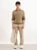 Regular Fit Textured T-Shirt | Khaki | WSW02FSRE1033W