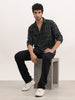 Slim Fit Checkered Full Sleeve Shirt | Dark Green