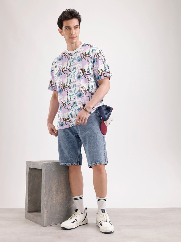 Classic Oversized AOP T-Shirt  | Off White