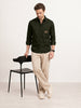 Comfort Fit Placement Printed Shirt | Olive
