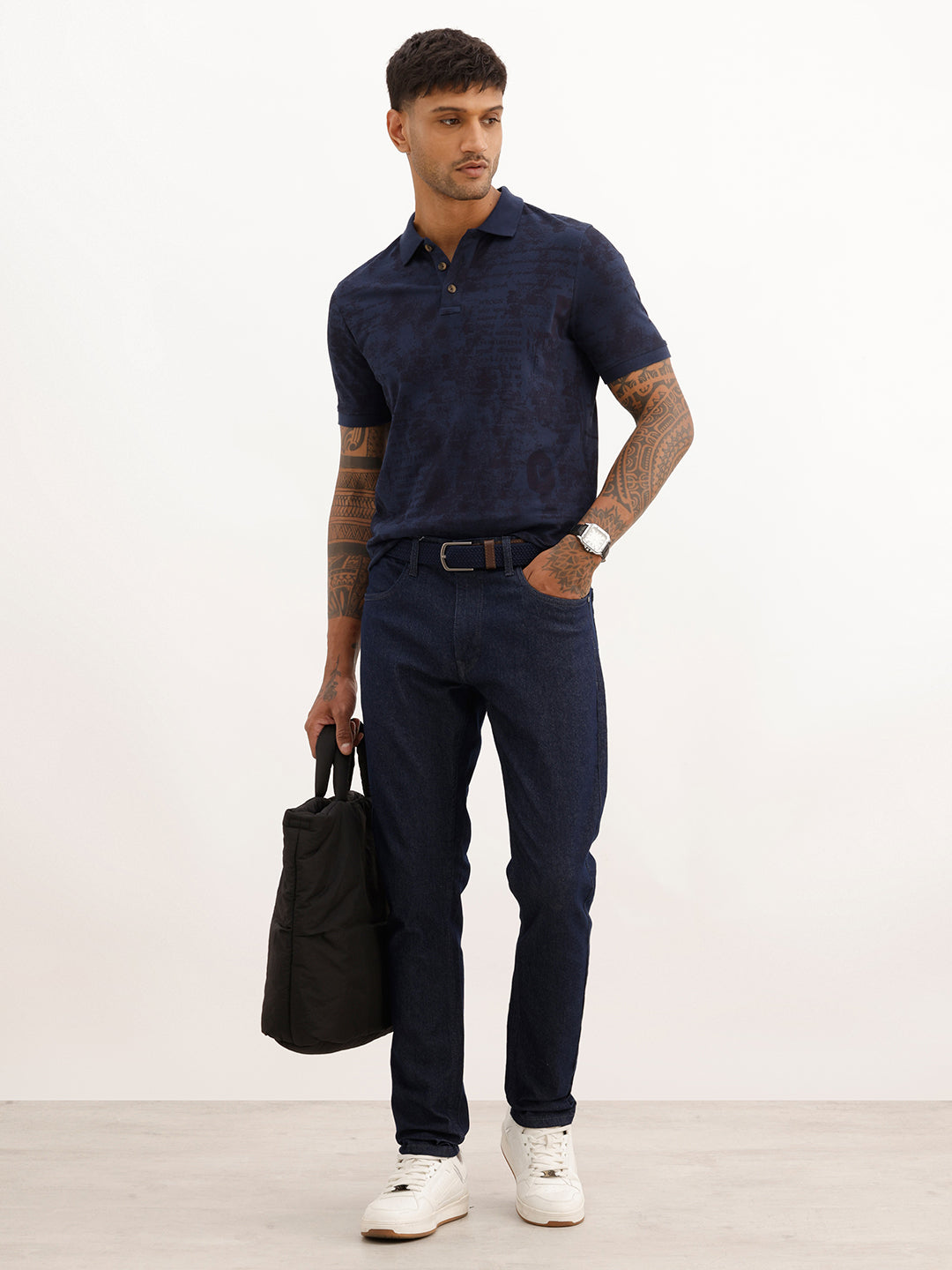 Solid Skinny Fit Denim Jeans | Dark Blue