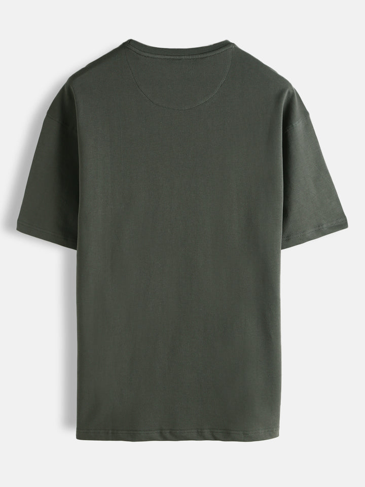 Embroidered Oversized Fit T-Shirt | Charcoal