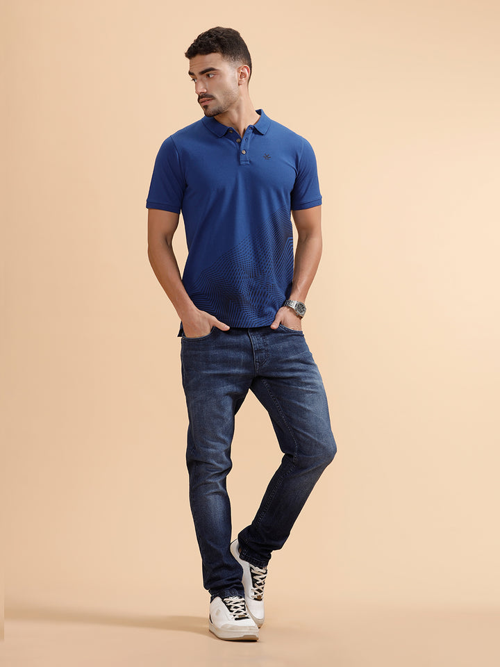 Heavy Fade Slim Fit Jeans | Dark Blue