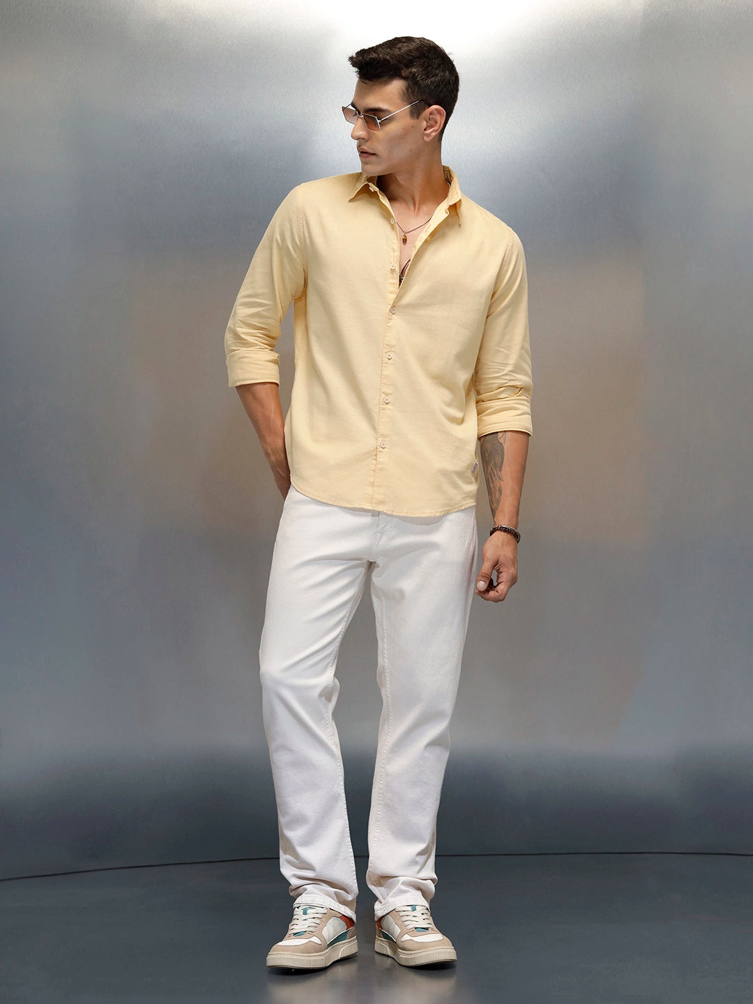 Men's Casual Regular Fit Shirt | Khaki
