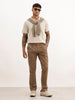 Solid Slim Fit Pleated Trouser | Olive