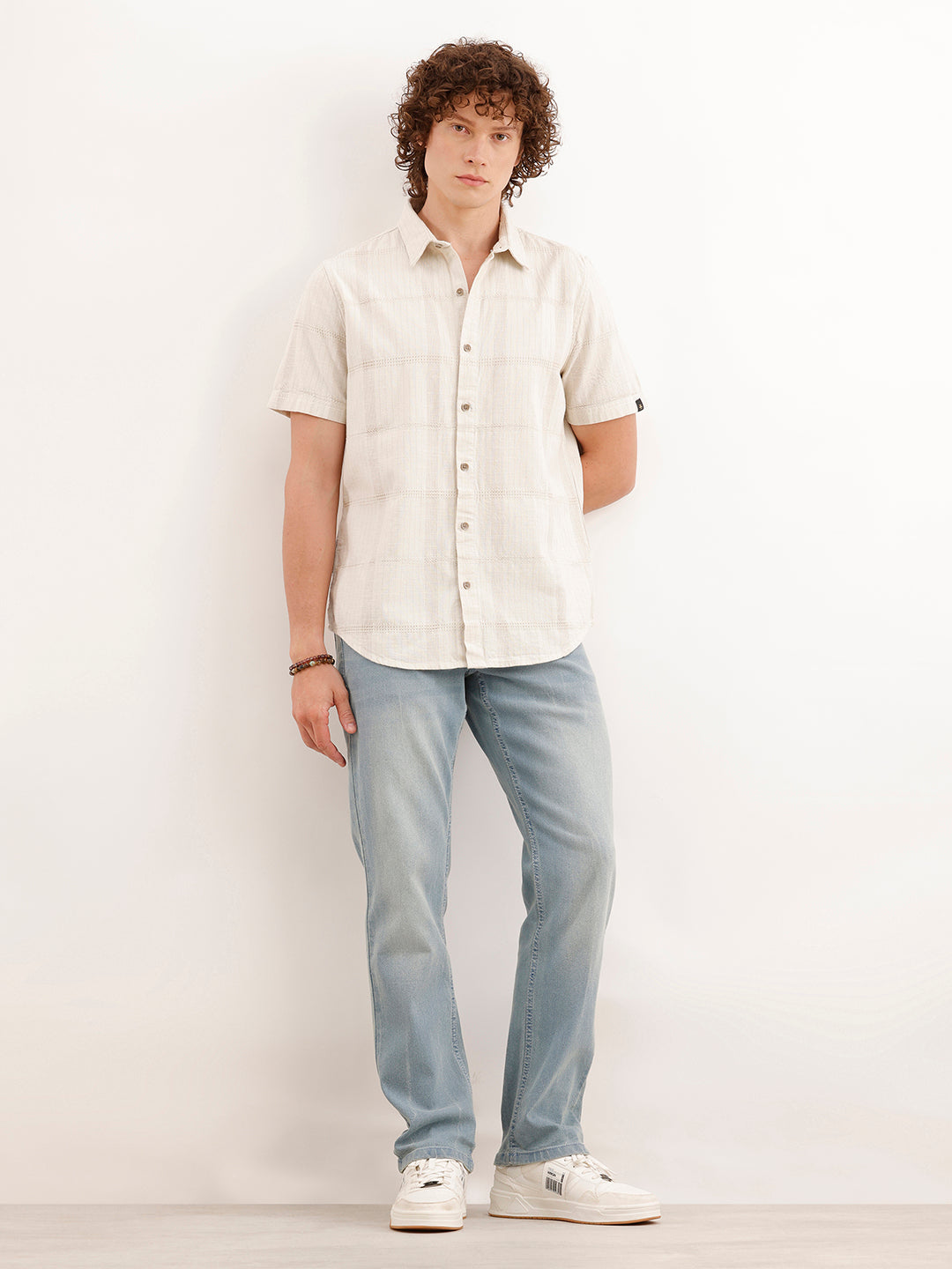 Faded Straight Fit Denim Jeans  | Light Blue