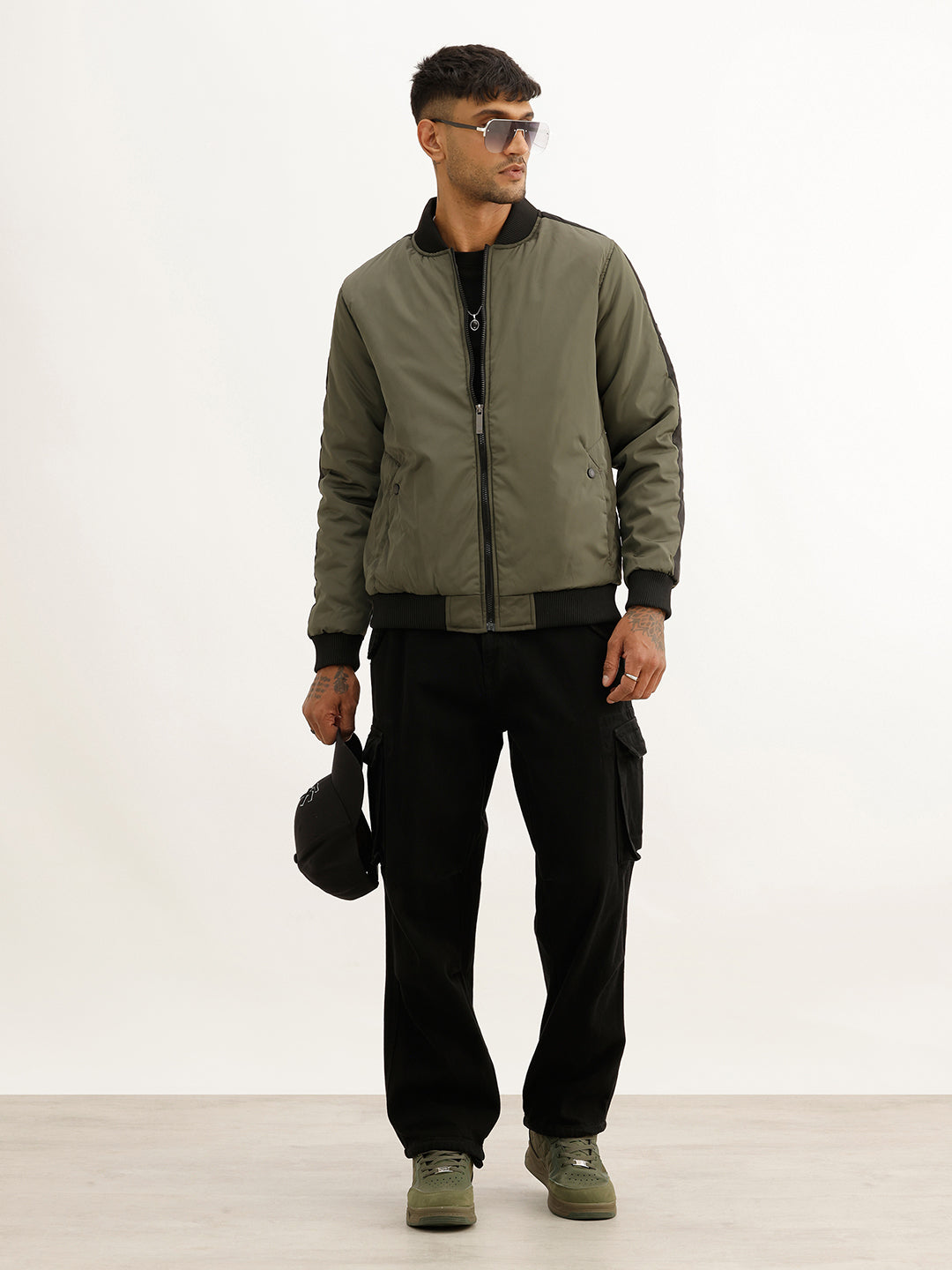 Classic Regular Fit Puffer Jacket | Olive
